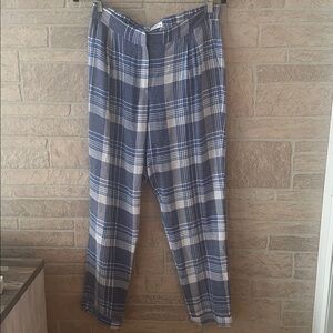 Equipment Soren Pant - 100% Silk Straight leg Checkered size S